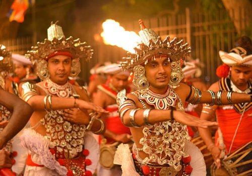 Kandy, Sri Lanka - August 15, 2016: The Kandy Esala procession that held annually to pay homage to the Sacred Tooth Relic of Lord Buddha